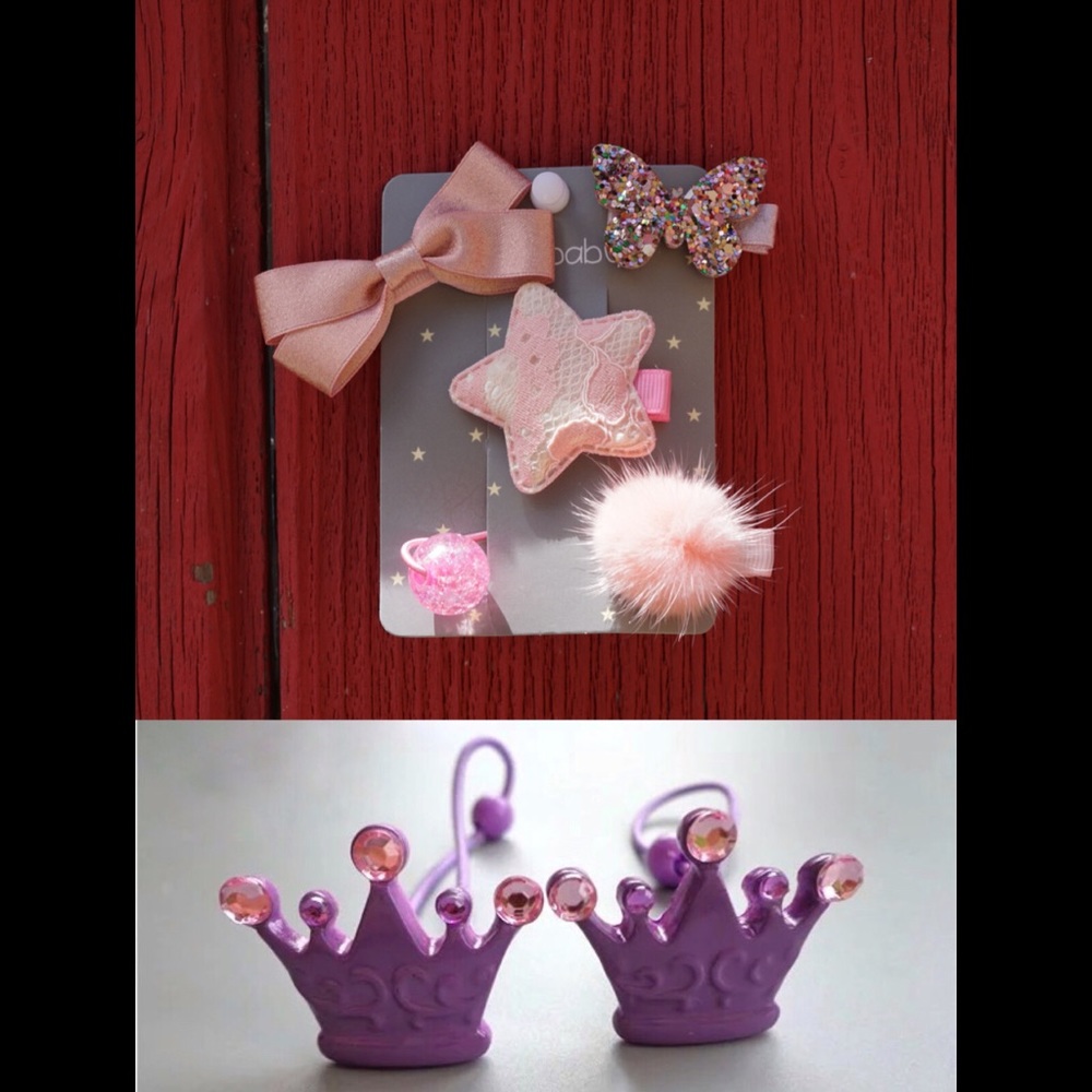 Brand New # hair clips & ties bundle set